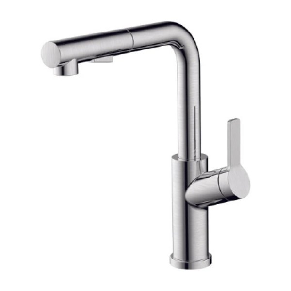 Vòi rửa chén Hafele LUX-P HT25-SH1P314 570.85.049 dây rút màu Chrome mờ