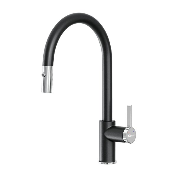 Vòi Rửa Chén KONOX Alto Black Dây Rút