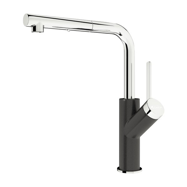 Vòi Rửa Chén KONOX Artan Black Dây Rút