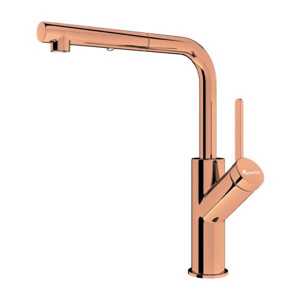 Vòi Rửa Chén KONOX Artan Rose Gold Dây Rút